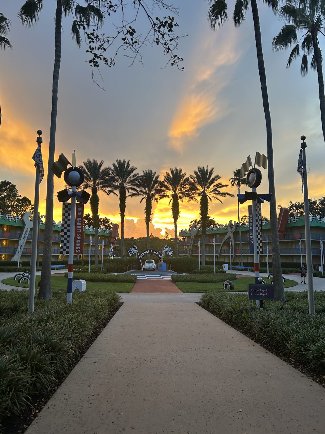 Disney Resort at sunset